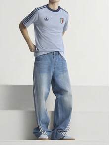 Adidas New Summer Men's Crew Neck Casual Breathable Short-Sleeve T-Shirt - Blue - View 9