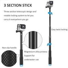 Palo Selfie Stick 91cm Sumergible Para Gopro Y Cámaras Azul - Negro - Ver 3