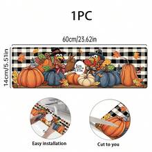 1pc Thanksgiving Multi-Color Pumpkin Pattern, Non-Slip Faucet Splash Guard, Bathroom Faucet Splash Pad, Mud Guard, Moisture-Proof Non-Slip Faucet Mat, Kitchen Countertop Accessory. Protect Your Kitchen Countertop, Thanksgiving Halloween Autumn Decoration Supplies. - Multicolor - View 13