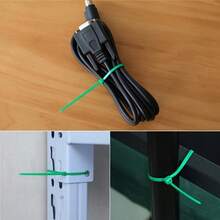 100pcs 4 Inch Cable Ties, Multi-Functional Self-Locking Nylon Cable Management, Suitable For Home, Office, Garden, Workshop Plastic Cable Ties, Self-Locking Cable Ties, Plant Growth Support, Wire Bundle Organization And Storage - A - View 6
