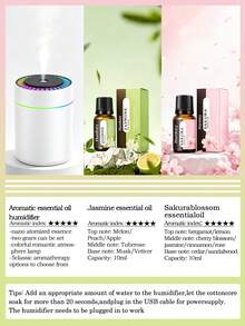 180ml Mini Car Humidifier With Romantic Colorful LED Ambient Night Light, Large Mist Output, Quiet Operation, Auto Timer, 2 Working Modes, Compatible With Essential Oils (6 Fragrance Options), Car And Home Dual-Use Ultrasonic Aromatherapy Diffuser, Compact And Portable, USB Powered, Suitable For Car, Office, Bedroom, Living Room, Study, Bathroom - A - View 24