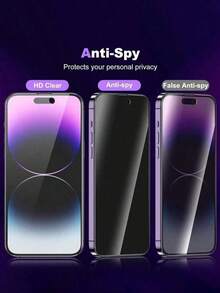 BOLLYMORE 2pcs Privacy Tempered Glass Screen Protector Compatible With IPhone 17/17 Pro/17 Pro Max/17 Air/16/16 Plus/16 Pro/16 Pro Max/15/14/13/12/11 Pro Max/X/XS/XR/Mini/7/8/14 Plus. Also Compatible With 14/15 Pro Max. 2026 Upgraded Tempered Glass, 9H+ High Hardness. Easter Spring Gift - Clear - View 3