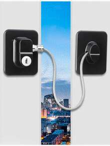 1pc Keyed Refrigerator Safety Locks Self Adhesive Baby Proof Latches For Fridge Cabinet Drawer Oven Window, Child Toddler Anti-Open Safety Lock - A - View 10