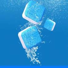 12PCS Washing Machine Cleaning Tablets, Deep Cleaning Formula, Suitable For Top-Load And Front-Load Washing Machines, Removes Odors, Hard Water Stains, Limescale, Soap Scum And Lint, Lemon Fresh Scent, Monthly Maintenance, Home Essential. - Shape - View 5