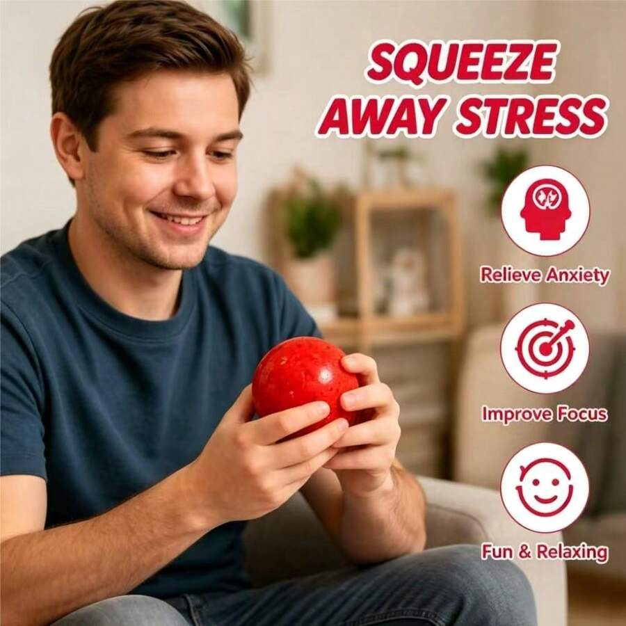 1 Buah Smoothie Es Semangka! Lufansilin Bola Remas Pereda Stres yang Sangat Menarik dan Dikendalikan Suara / Mainan Gelisah / Pereda Stres / Sensori / Dekompresi / Marmer / Pusaran / Tie Dye - Merah - View 1