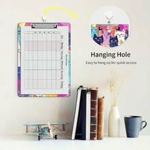Plastic Clipboards, 9x 12.5 Clip Boards With Low Profile Clip, Cute Clipboard Clip Board Stardard A4 Letter Size Classroom, Office, Students, Women, Kids, With Notes, Colorful Cats - Colorful Cats - View 5