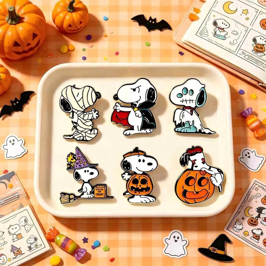 1pc 2026 New Snoopy Halloween Brooch, Fun Casual Accessory Suitable For Clothing, Pencil Case, Bag Decoration, Small And Unique, Surprise Gift For Friends And Family (Random Style) - Multicolor - View 1