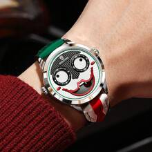 CTPOR Fashion Clown Designs Men's Quartz Watch Stainless Steel Case Non-Fading Luxury Business Watch For Birthdays Festivals Gifts Halloween Back-To-School - Multicolor - View 4
