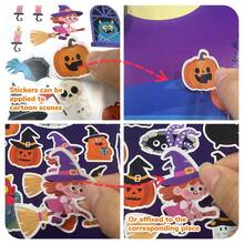 54pcs Cute Halloween Stickers, Suitable For Kids, Spooky Cartoon Ghosts, Pumpkins, Monsters, DIY Decorative Stickers, Applicable For Scrapbooks, Laptops, Party Gifts And Toys - Multicolor - View 7