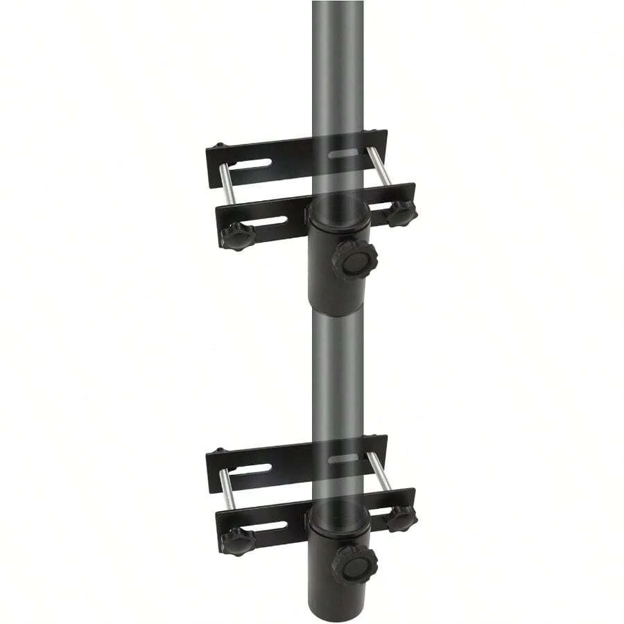 Heavy Duty Metal Patio Umbrella Holder Clamp, Outdoor Adjustable Parasol Base Stand Bracket For Deck Railing Mount, 2PCS - Multicolor - View 1