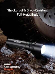 Philips SFL2146 Telescopic Zoom Flashlight, Eagle Eye Optical Lens 3W 1200mAh Battery, High/Low/Strobe/SOS Modes, One-Handed Focus Adjustment, USB-C Rechargeable Handheld Flashlight - Flashlight - View 8