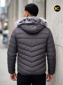 Big City Men Jackets And Coats - Dark Grey - View 2