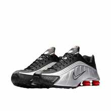 Nike Shox R4 Low-Top Running Shoes For Men And Women, Silver/Red - Black and Gray - View 4