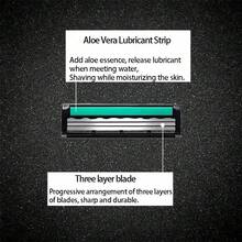 7pcs 3-Layer Blade Universal Razor Manual Shaving Blade 3-Layer Men's Shaving Razor Head Beard Razor Set, Shaving Razor, Shaving Razor, Father's Day Gift, Father's Day, Perfect Gift Christmas Halloween Holiday - Multicolor - View 5