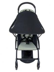 1pc Universal Baby Stroller Sunshade Accessory, UV Protection Sunshade, Dual-Directional Universal, Suitable For Car Sunshade (Not Waterproof) - Black - View 3