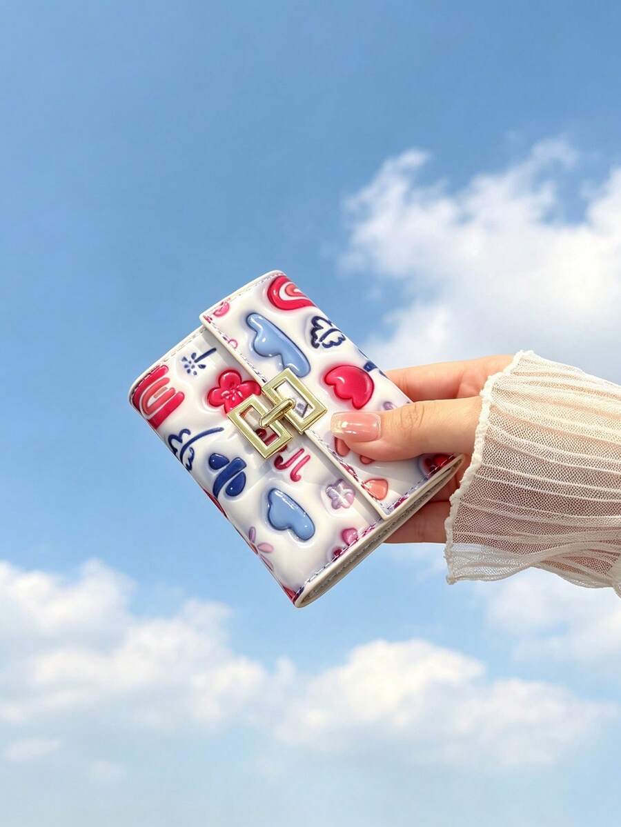 Cartera Portacartas Todo en Uno Compacta Ultra Delgada Multifunción - Blanco - Ver 1