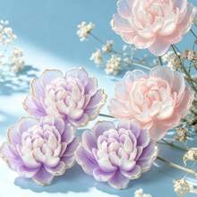 1 buah Cetakan Silikon Lilin Aroma Bunga untuk Dekorasi Rumah/Hadiah, Cetakan Plaster, Cetakan Pengecoran Resin Epoksi Buatan Tangan, Cetakan Plaster Tanah Liat Dekoratif Artistik - A-putih - View 4