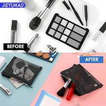 QMini Zipper Mesh Bags, 18Pcs Mesh Makeup Bag, 6 Colors Small Mesh Bag For Women Men, Nylon Mesh Coin Purse Small Zipper Pouch For Lipstick Key Credit Card - As Pic - View 4