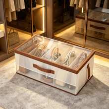 Handbag Storage Organizer Box, Space Saving Closet Handbag Storage Bin With Lid & Carry Handle, Under Bed Storage Container For Apartment, Dormitory And Household Use - Multicolor - View 4