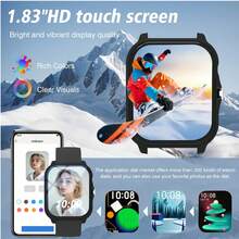 1.83 Inch HD Display Smart Watch, Unisex Smart Watch, 260mAh Battery, Outdoor Flashlight, Multiple Sports Modes, Message And Call Notifications, Multi-Function Smart Watch, Sports Style Smart Watch Compatible With Android And IOS - View 7