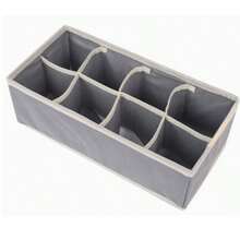 4pcs Multi-Size Modular Underwear Storage Boxes, Freely Combinable And Detachable Drawer Dividers, Large Capacity Foldable Non-Woven Fabric Organizer Boxes For Bras, Panties, Socks - Grey - View 15
