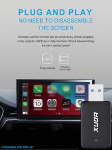 XUDA 2026 新款 Mini CarPlay AI Box，無線 CarPlay 與 Android 二合一車載音訊，支援有線與無線連接，配備 2.4-5.0GHz WiFi 5，時尚便攜，相容 99% 具備有線 CarPlay 與 Android 功能的車型 - D - 查看 12