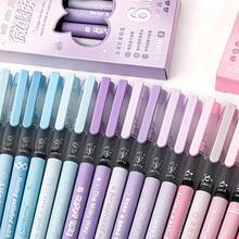 New Set 中性筆 快乾順滑莫蘭迪色系 直液式原子筆 0.5mm 不鏽鋼筆尖 學生考試練習筆 - 中性筆 - 查看 7