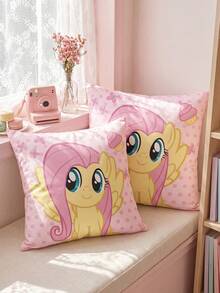 1 Stück/2 Stücke My Little Pony bedruckter Kissenbezug (Kissenfüllung nicht enthalten), einseitig Muster, weich & atmungsaktiv, hautfreundlich & langanhaltend, geeignet für Heimdekoration, alle Jahreszeiten, 40*40CM Kissenbezug, maschinenwaschbar - Verschiedenfarbig - Übersicht 4