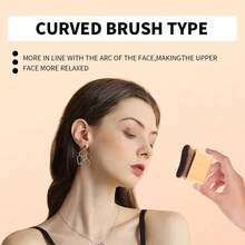 Body Makeup Brush, Large Kabuki Brush For Self Tanner, Body Bronzer, Foundation & Contour, Soft Dense Bristles Face And Leg Makeup Brush, Portable Beauty Tool - Gold - View 4