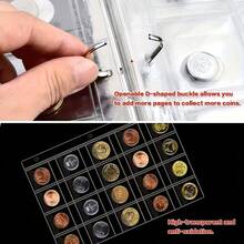 Bìa đựng sưu tập tiền xu, album sưu tập 200 túi, 20 túi, 10 trang túi giấy, hộp lưu trữ trưng bày tiền xu - Nhiều màu - Xem 5