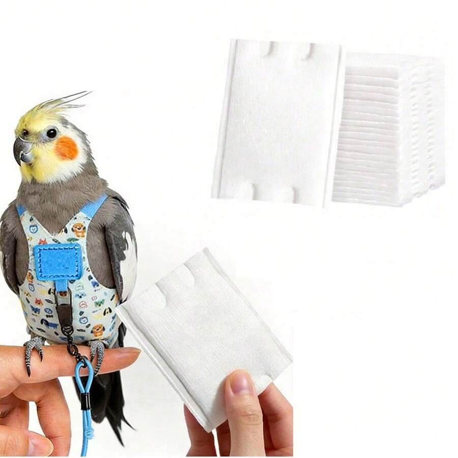 50/100pcs Disposable Absorbent Bird Cage Liners, Embossed Surface, Quick Cleaning Excrement Absorption, Suitable For Small Parrots And Small Pets Cage Interior Daily Cleaning Training Pads - View 1
