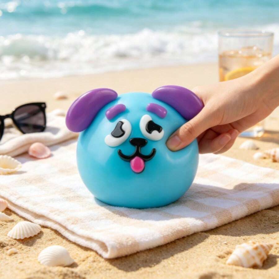 1 pieza Juguete antiestrés de perro con cara cambiante viral, juguete de gel suave de rebote lento con diseño feo-lindo, rasgos faciales móviles para una experiencia ASMR inmersiva, juguete de alivio de estrés de escritorio, regalo de cumpleaños creativo para estudiantes y adultos de oficina