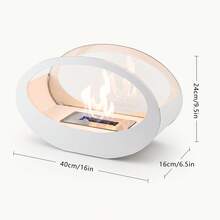 Elegant Oval Tabletop Fireplace Clean Bioethanol Decorative Fireplace Restaurant Bar Portable Fireplace For Indoor - Regular - View 2