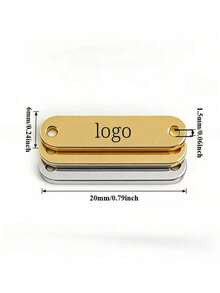 1/5/10/15pcs Engraved Buttons, Personalized Stainless Steel Tags, Used For Knitting, Product Labels, Name Tags, Clothing Labels | Supports Multiple Languages - Multicolor - View 7