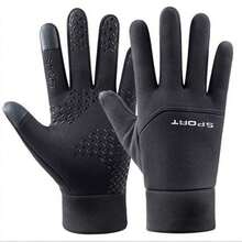Winter Fleece Touchscreen Gloves, Unisex, Windproof, Waterproof, Warm, Non-Slip Grip, Suitable For Driving, Cycling, Commuting And Outdoor Activities - Multicolor - View 11