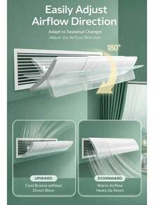 1pc Adjustable Central Air Conditioning Vent Deflector, Universal Ceiling/Side Vent (49-86cm), Effectively Controls Airflow Direction And Improves Air Quality - Multiple Styles and Colors - View 9