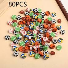 80 PCS Mini Ball Erasers, Football And Baseball Erasers, Back To School, First Day Of School - Multicolor - View 9