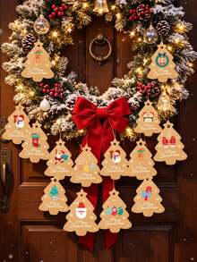 1 Set Christmas Gift Decorative Paper Tags With Matching Jute Rope; Christmas Party Decoration Tags, Christmas Gift Box Decoration Tags, Christmas Floral Decoration, Christmas Tree, DIY Wreath Decoration, Christmas Tabletop Decoration - Multicolor - View 10