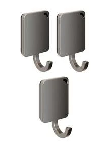 1/2/3/4 Packs Matte Black Magnetic Hooks, Iron Metal No-Drill Heavy Duty Hanger, Rustproof Space-Saving Versatile Utility Rack, Kitchen Office Garage Entryway Metal Door, Gift For Homeowners Family - Multicolor - View 10