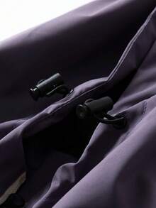 Men's Colorblock Hooded Jacket With Multiple Zipper Pockets, Casual Outdoor Style For Spring And Autumn, Suitable For Daily Wear And Commuting - Purple - View 6