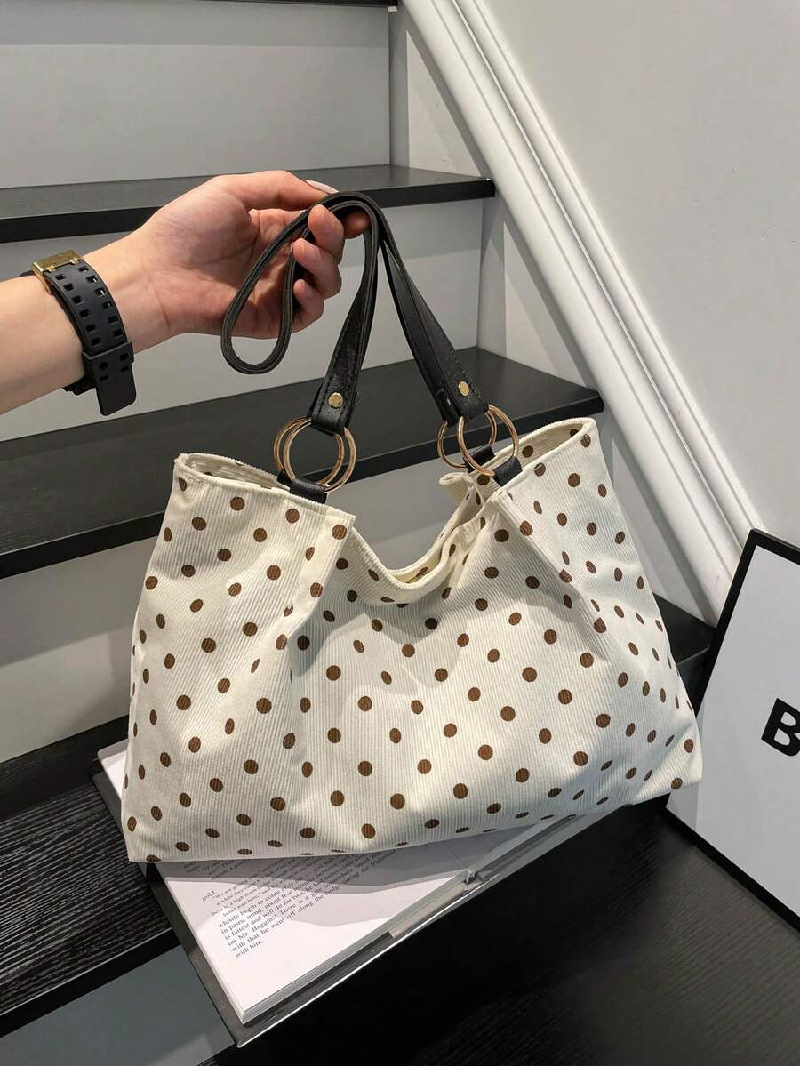 Tas Tote Kasual Motif Leopard Kapasitas Besar Model Baru untuk Sekolah dan Bimbingan Belajar