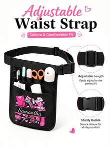 Customizable Personalized Nurse Waist Pack – Cute Pink Tool-Print Organizer Pouch – A Perfect Thank-You Or Work Gift For Healthcare Professionals - Multicolor - View 10