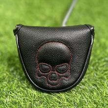 1PC Line Skull Pattern Semi-Circle Golf Putter Head Cover, PU Material With Soft Inner Lining, Dust Resistant & Wear Resistant, Fashion Golf Accessories, Fits Most Brand Putters - Multicolor - View 2