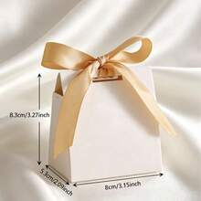50pcs Mini Small Blank Gift Boxes With Colorful Ribbons, Suitable For Wedding, Birthday, Party Favors, Holiday Party Decoration, Valentine's Day, Christmas - View 7