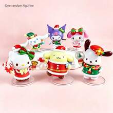 Sanrio Christmas Series Blind Box Random 1pc, PVC Exquisite Collectible Figurine Gift Box, Desktop Atmosphere Decor, Halloween Christmas New Year Birthday Universal Holiday Gift - Multicolor - View 9
