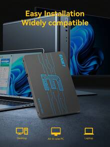 EAGET 256GB 2.5-Inch SATA III SSD Solid State Drive, 550MB/S Read Speed, Low Power High Performance, Suitable For Desktop, Laptop, All-In-One PC Internal SSD - View 6