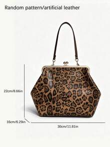 Tas Bahu Minimalis Warna Polos dari Kulit Sintetis, Tas Lengan dengan Desain Unik, Gaya Retro Klasik yang Modis, Cocok untuk Bepergian dan Berbelanja - MultiWarna - View 3