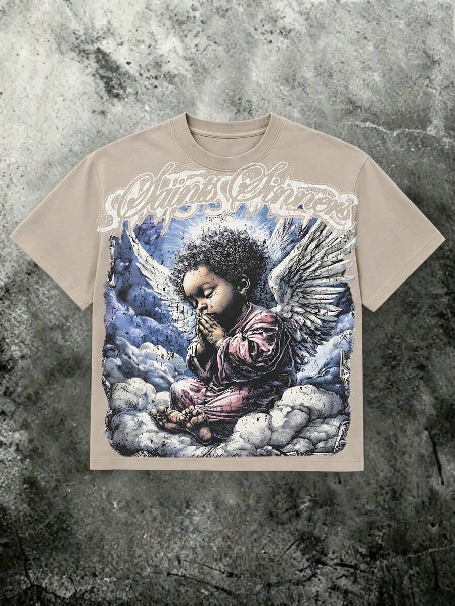 Women T-Shirts - 杏色 - 查看 1