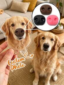Personalized Custom Pet Acrylic Fridge Magnet, Custom Dog Cat Pet Portrait Fridge Magnet, Custom Transparent Acrylic Photo Fridge Magnet, Unique Custom Pet Memorial Keepsake Gift - Black - View 2