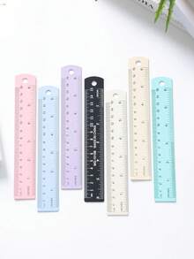1 cái thước thẳng kim loại hợp kim nhôm Macaron, dụng cụ đo và vẽ, phù hợp cho bài tập toán của học sinh, vẽ, trang trí sổ kế hoạch và sắp xếp tài liệu văn phòng - Cái thước kẻ - Xem 1
